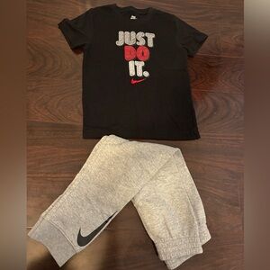 Nike "Just Do It" Shirt and Sweatpants sz 7